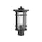 Z-Lite Jordan 1 Light Outdoor Post Mount Fixture, Black And Clear Seedy 570PHM-BK - alternate 2